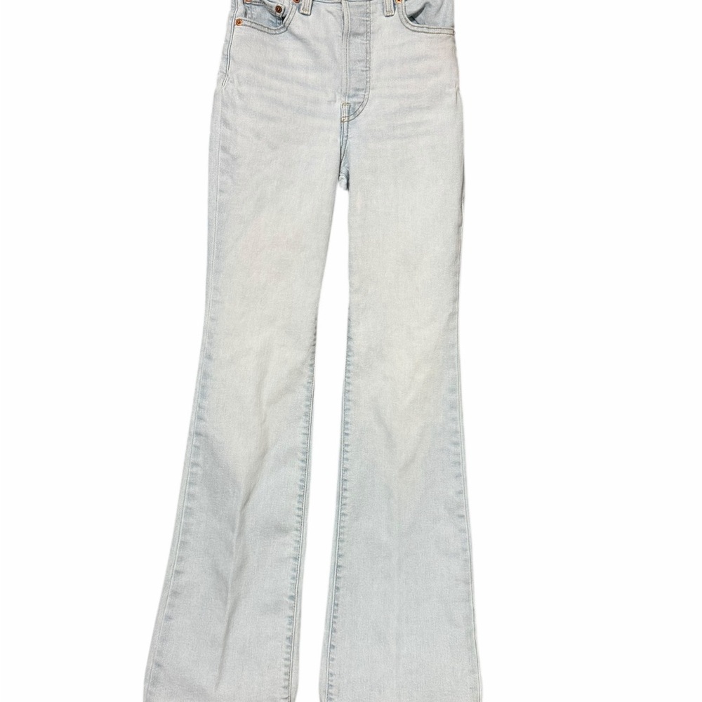 Levis Ribcage Boot Light Wash High Rise Jeans Sz 26 x 33 - Picture 5 of 15